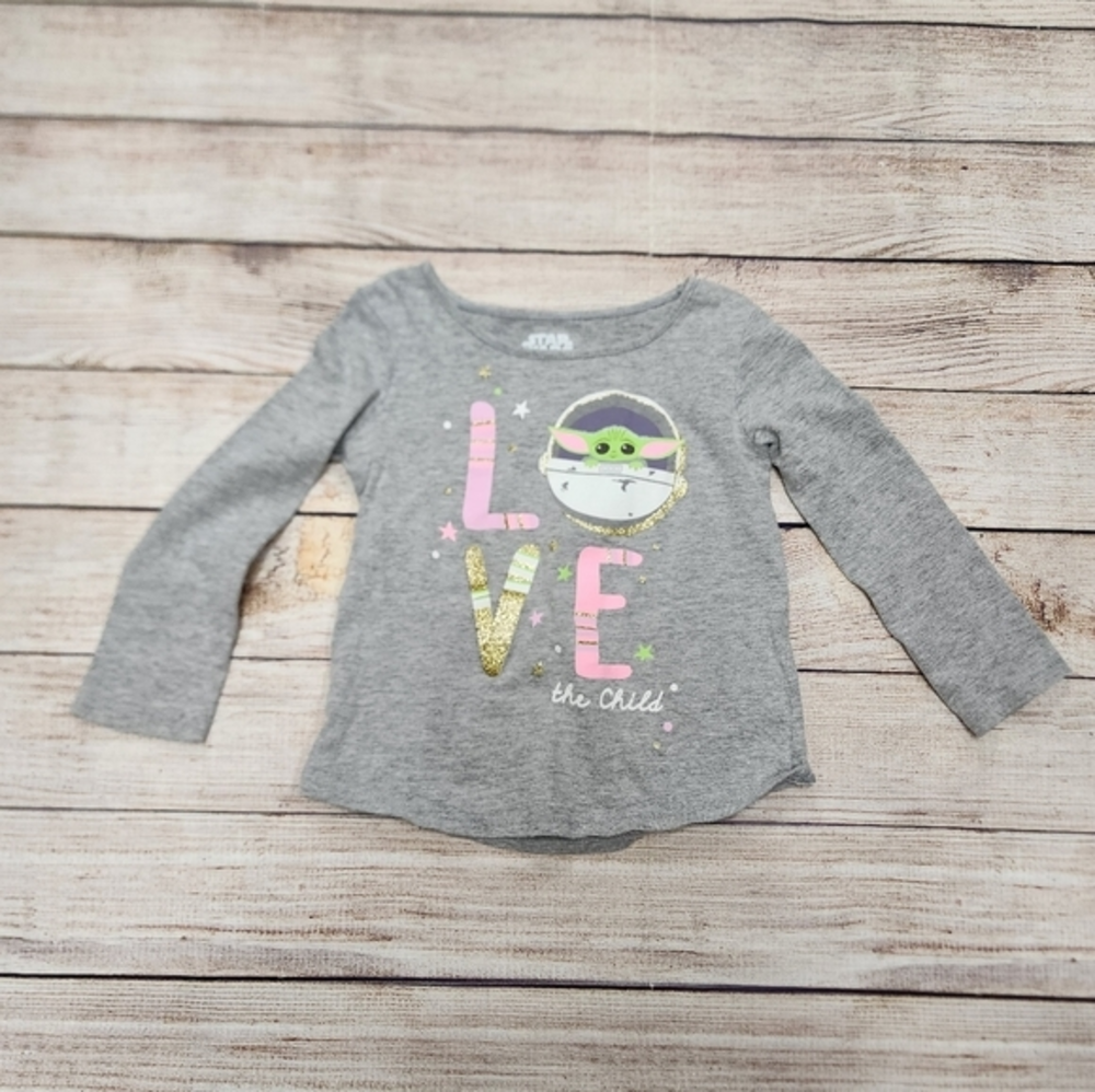 Jumping Beans Star Wars Baby Yoda‎ Grogu Long Sleeve Shirt